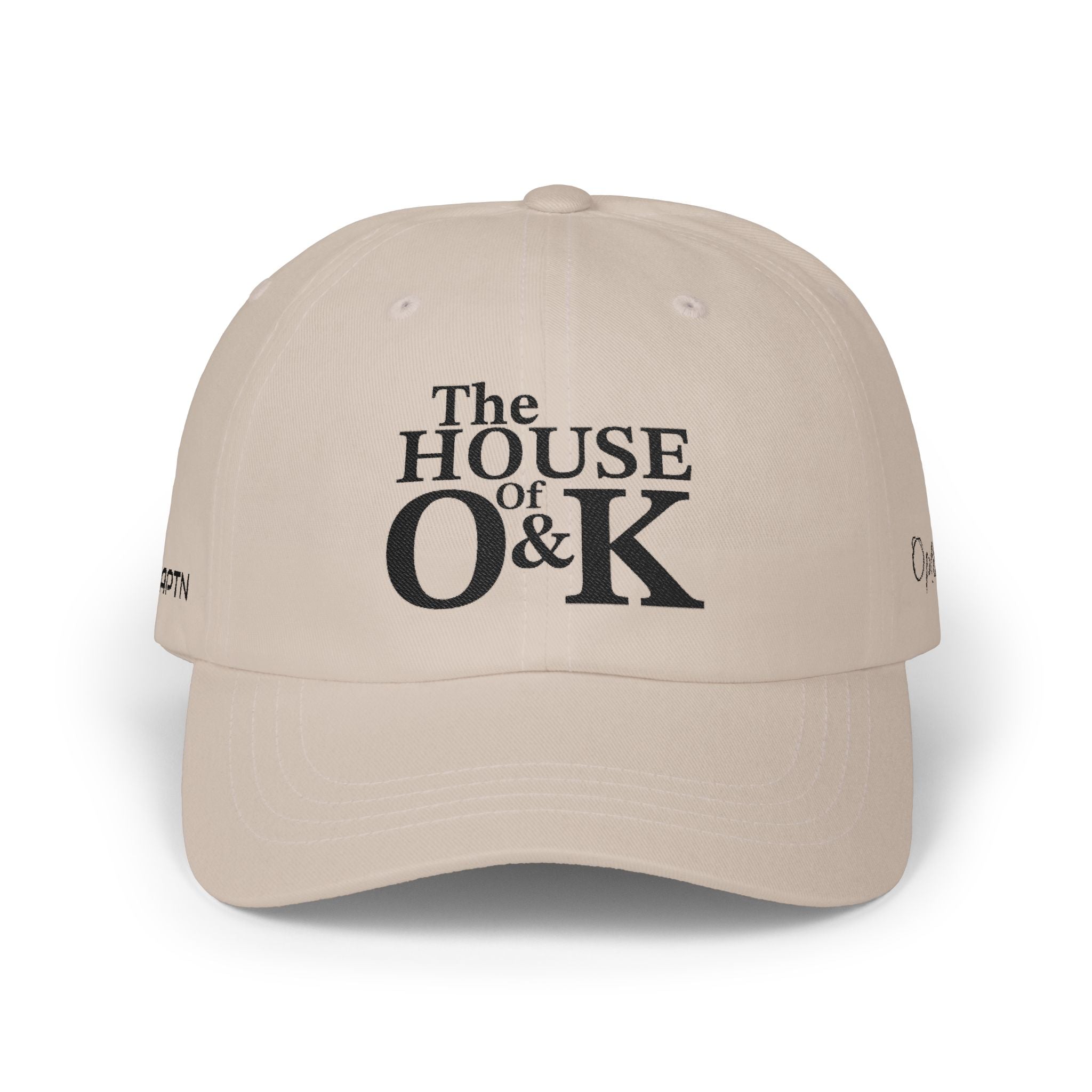 The House of O & K — Embroidered Dad Hat (Black Lettering)