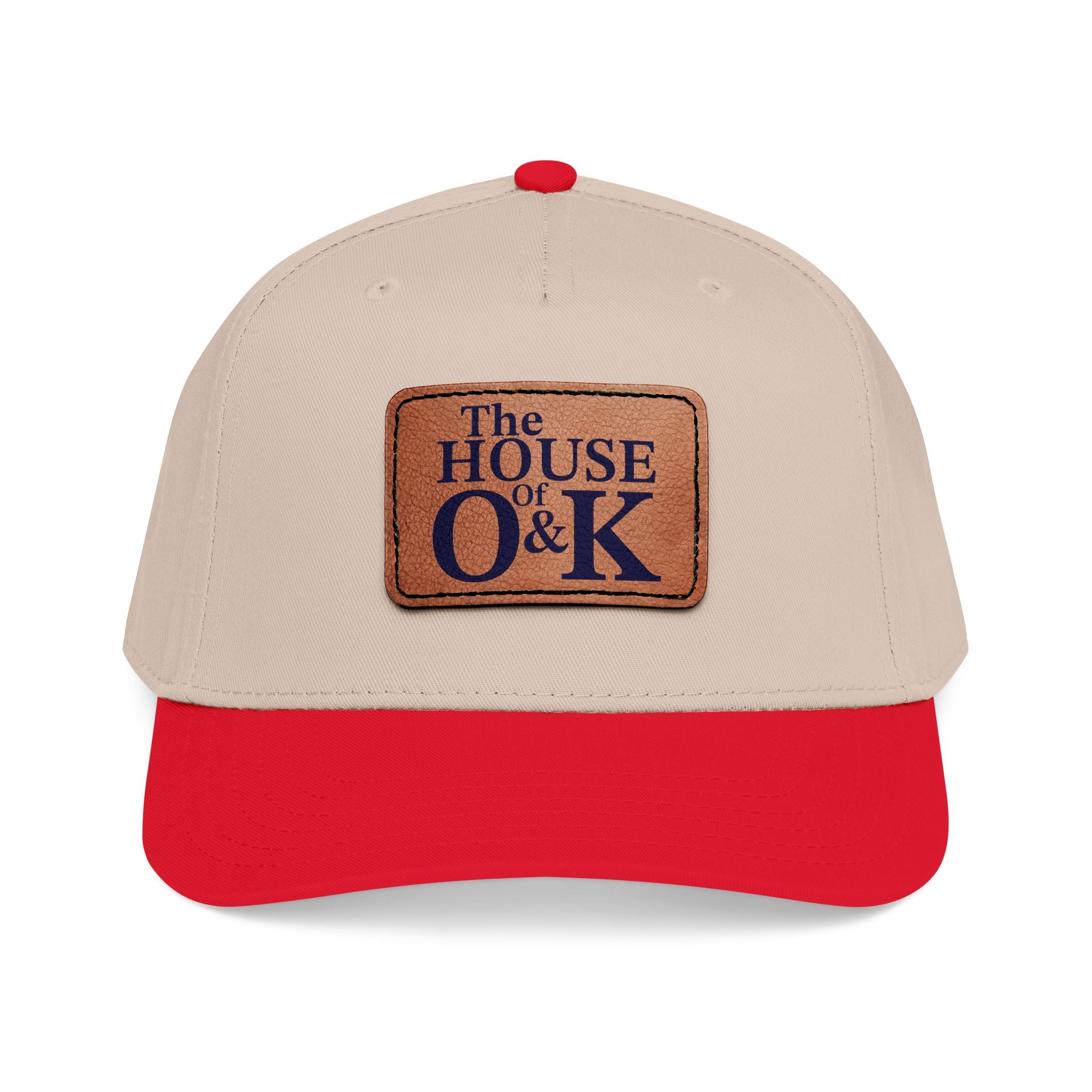 The House of O & K — Leather Patch Embroidered Baseball Cap