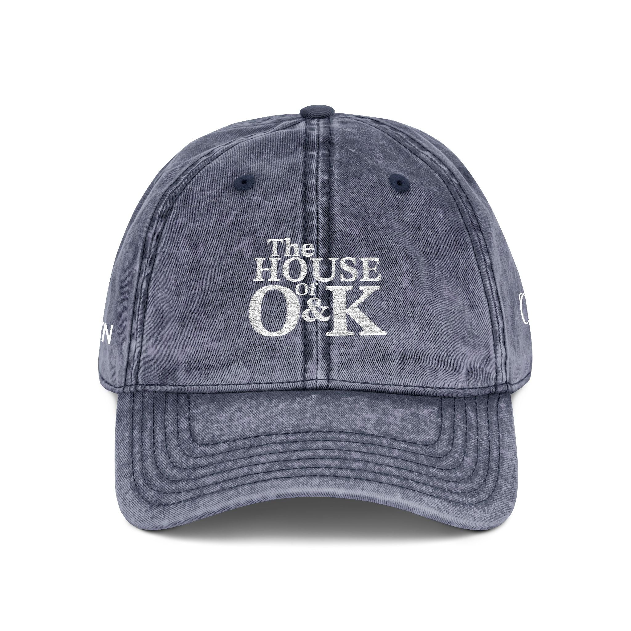 The House of O & K — Vintage Washed Embroidered Cap