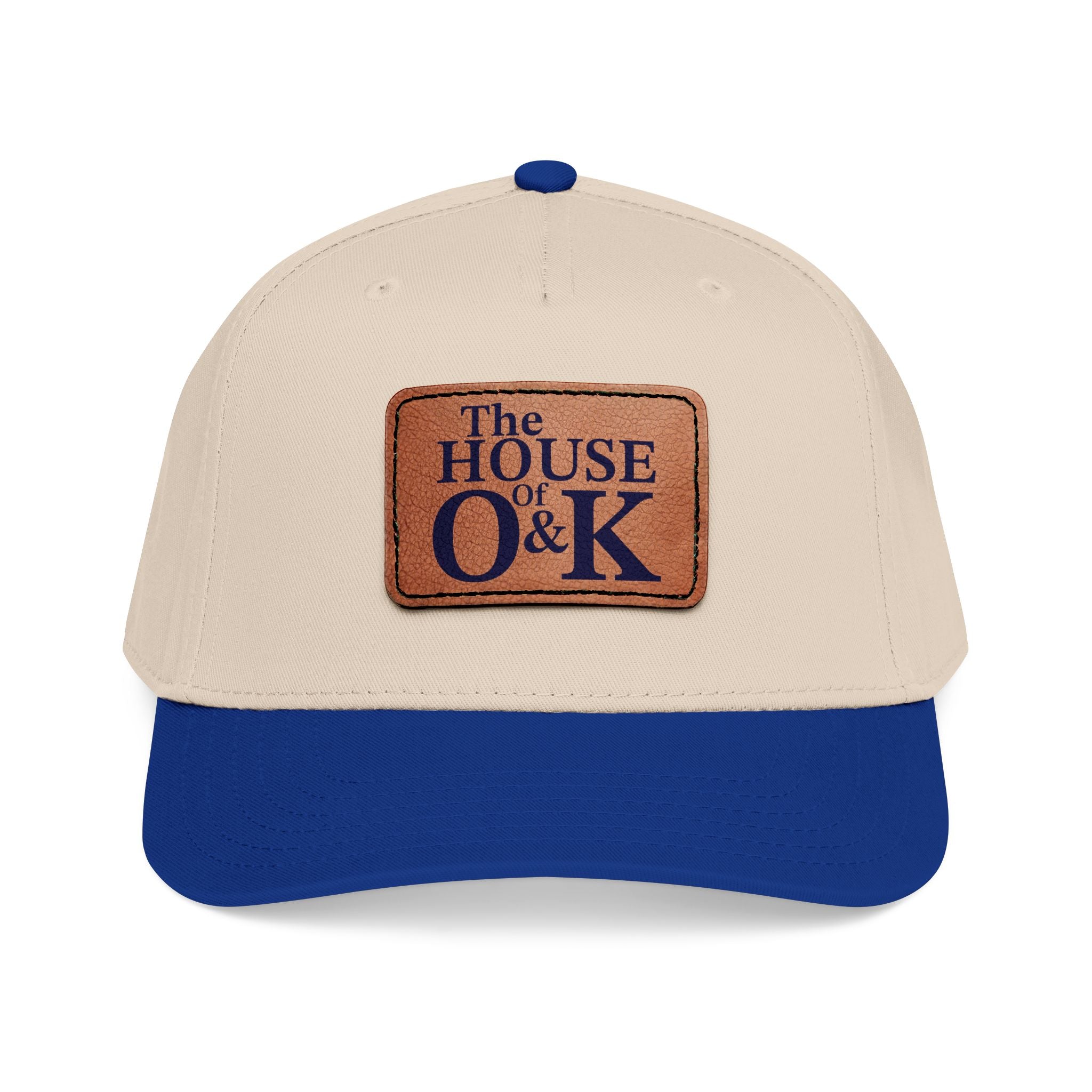 The House of O & K — Leather Patch Embroidered Baseball Cap