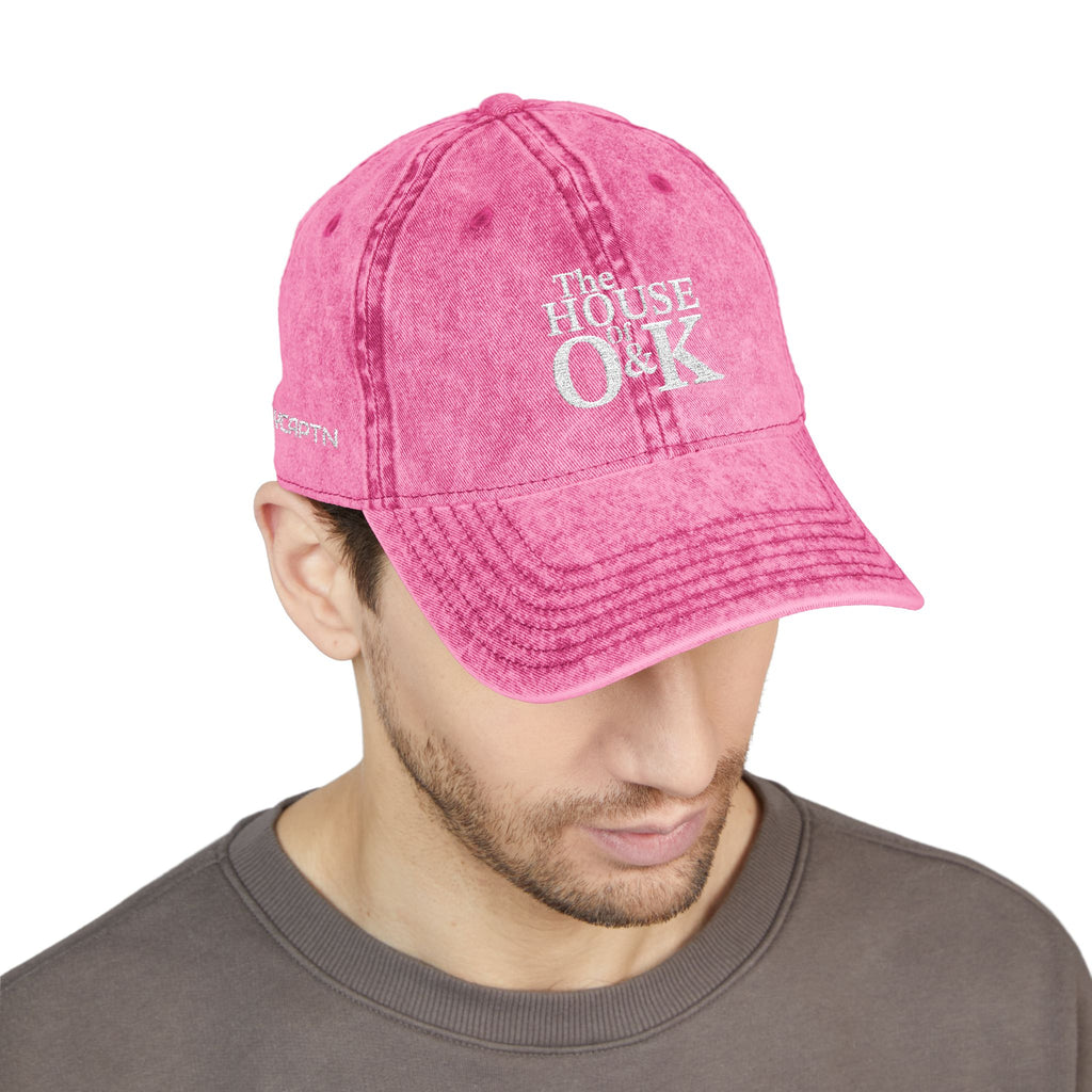 The House of O & K — Vintage Washed Embroidered Cap