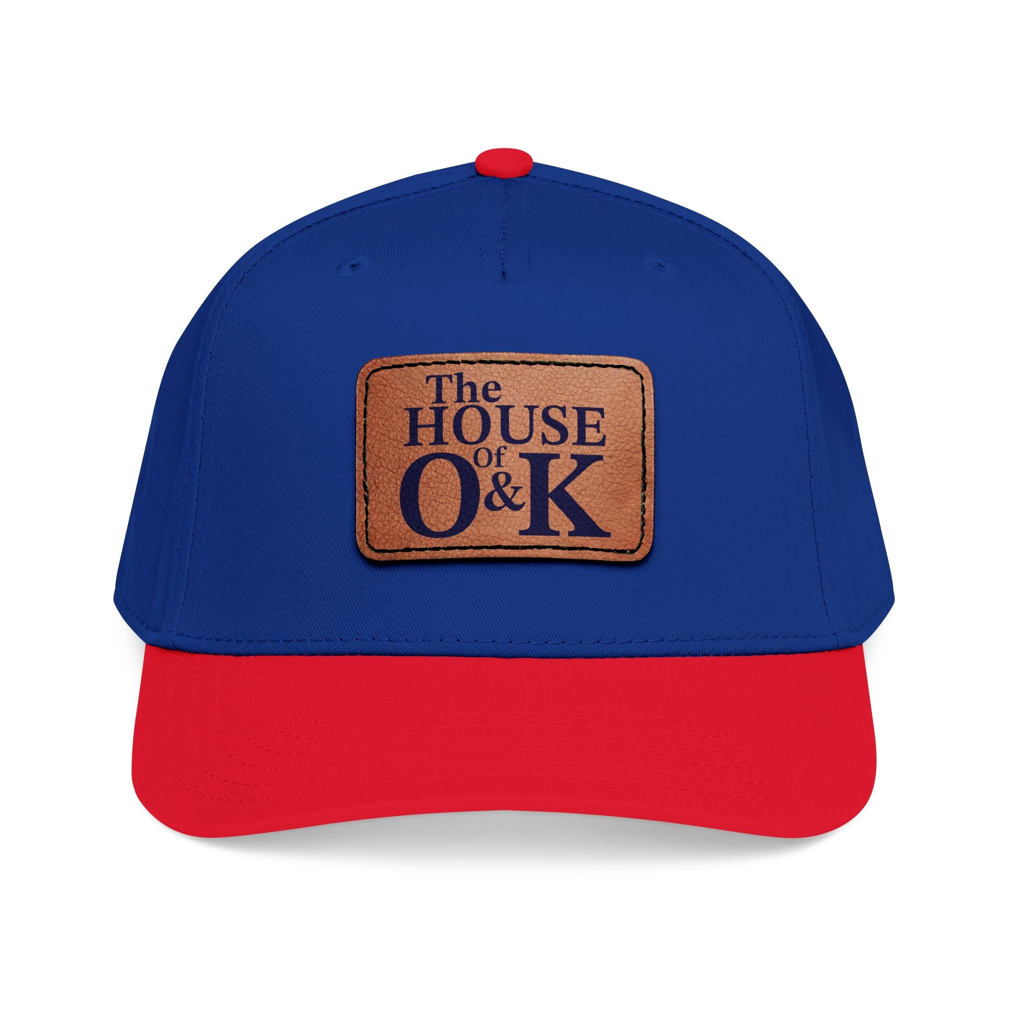 The House of O & K — Leather Patch Embroidered Baseball Cap