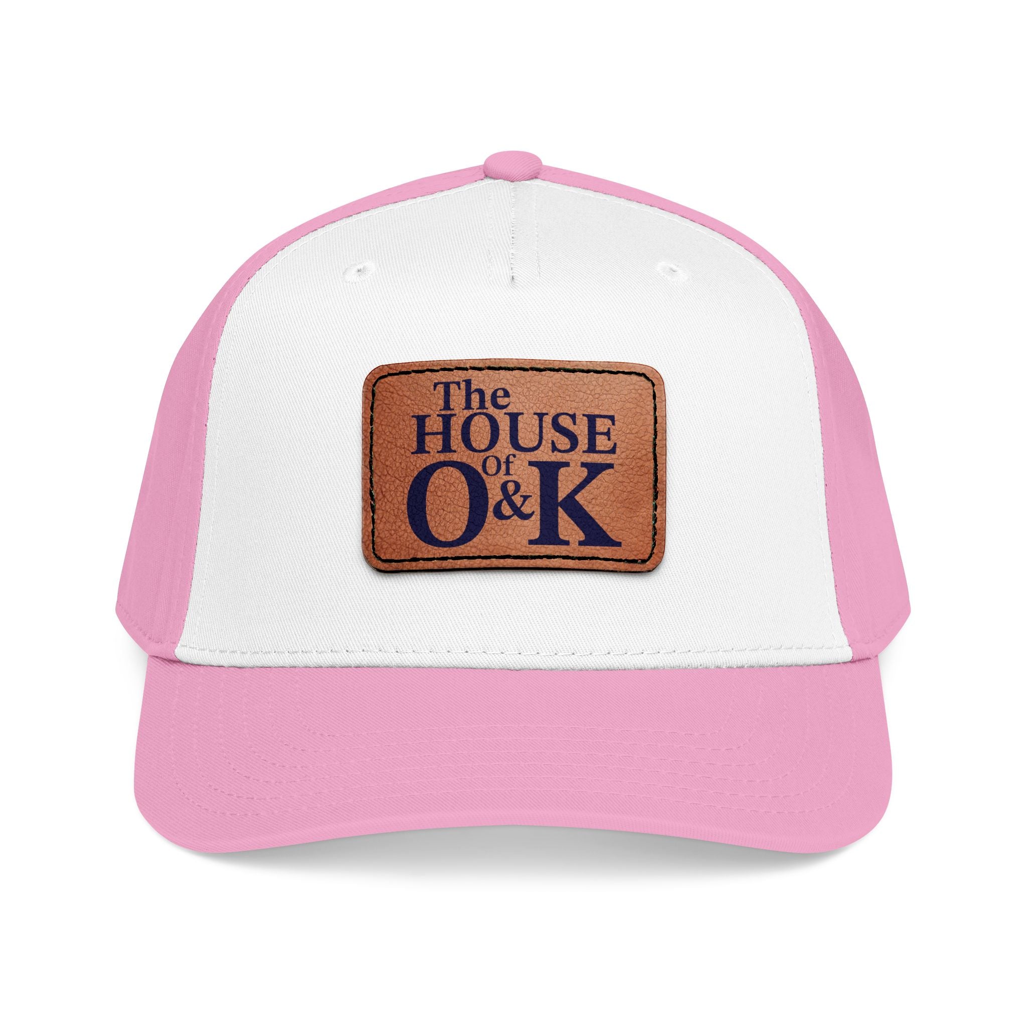 The House of O & K — Leather Patch Embroidered Baseball Cap