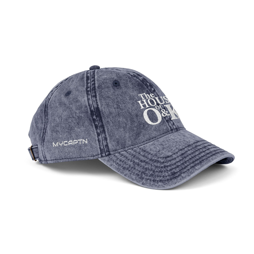 The House of O & K — Vintage Washed Embroidered Cap
