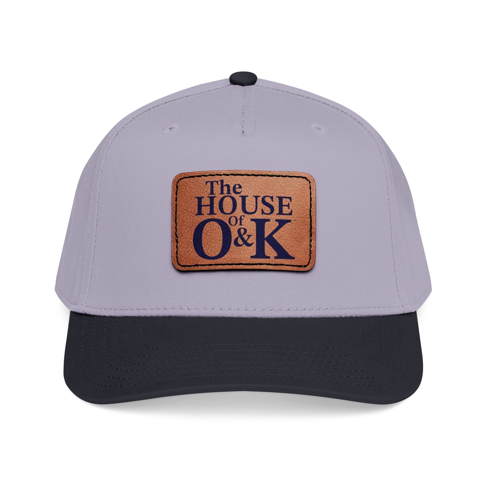 The House of O & K — Leather Patch Embroidered Baseball Cap