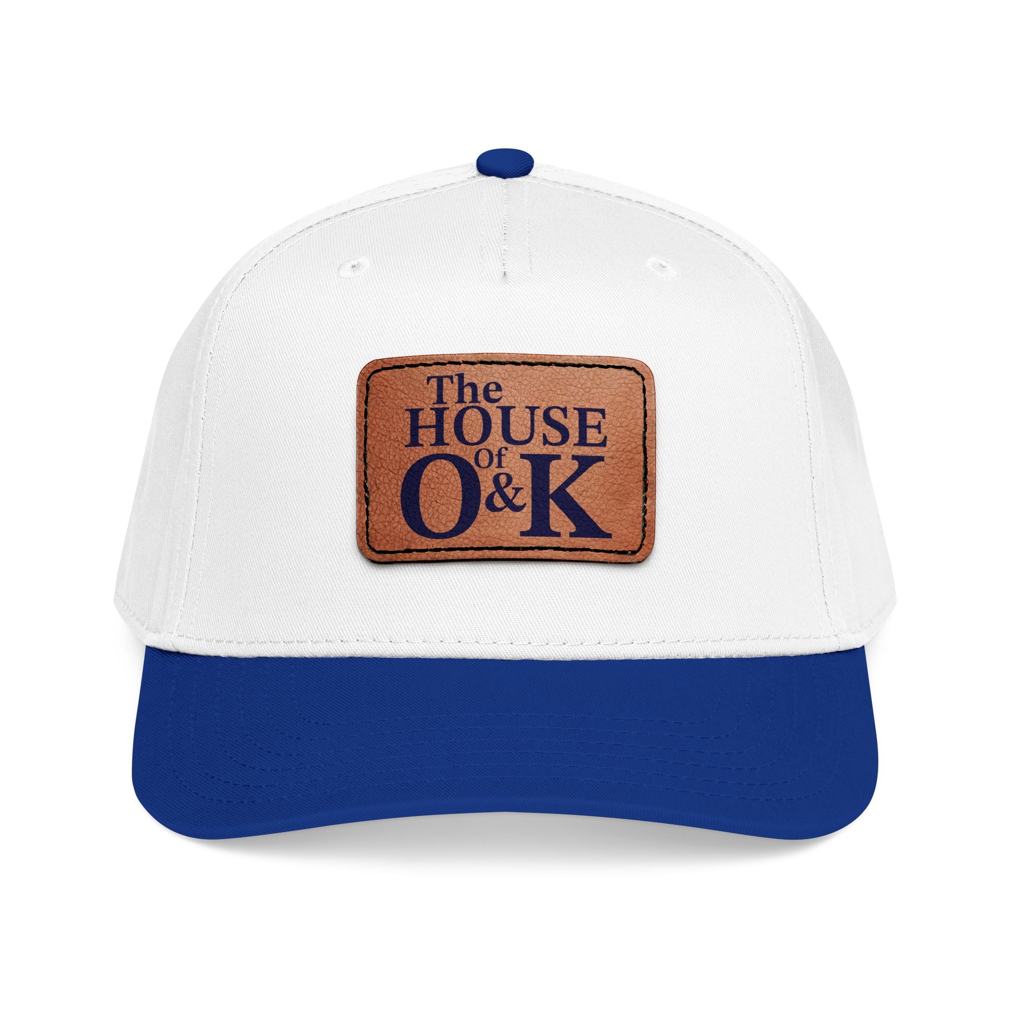 The House of O & K — Leather Patch Embroidered Baseball Cap