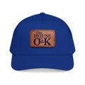 The House of O & K — Leather Patch Embroidered Baseball Cap