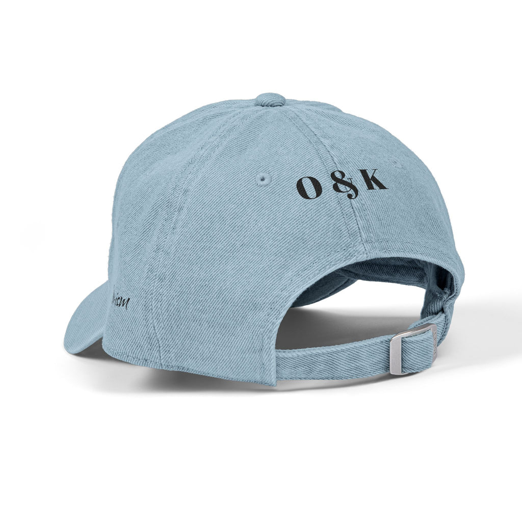 Denim Hat — Embroidered "The House of O&K" Logo Cap