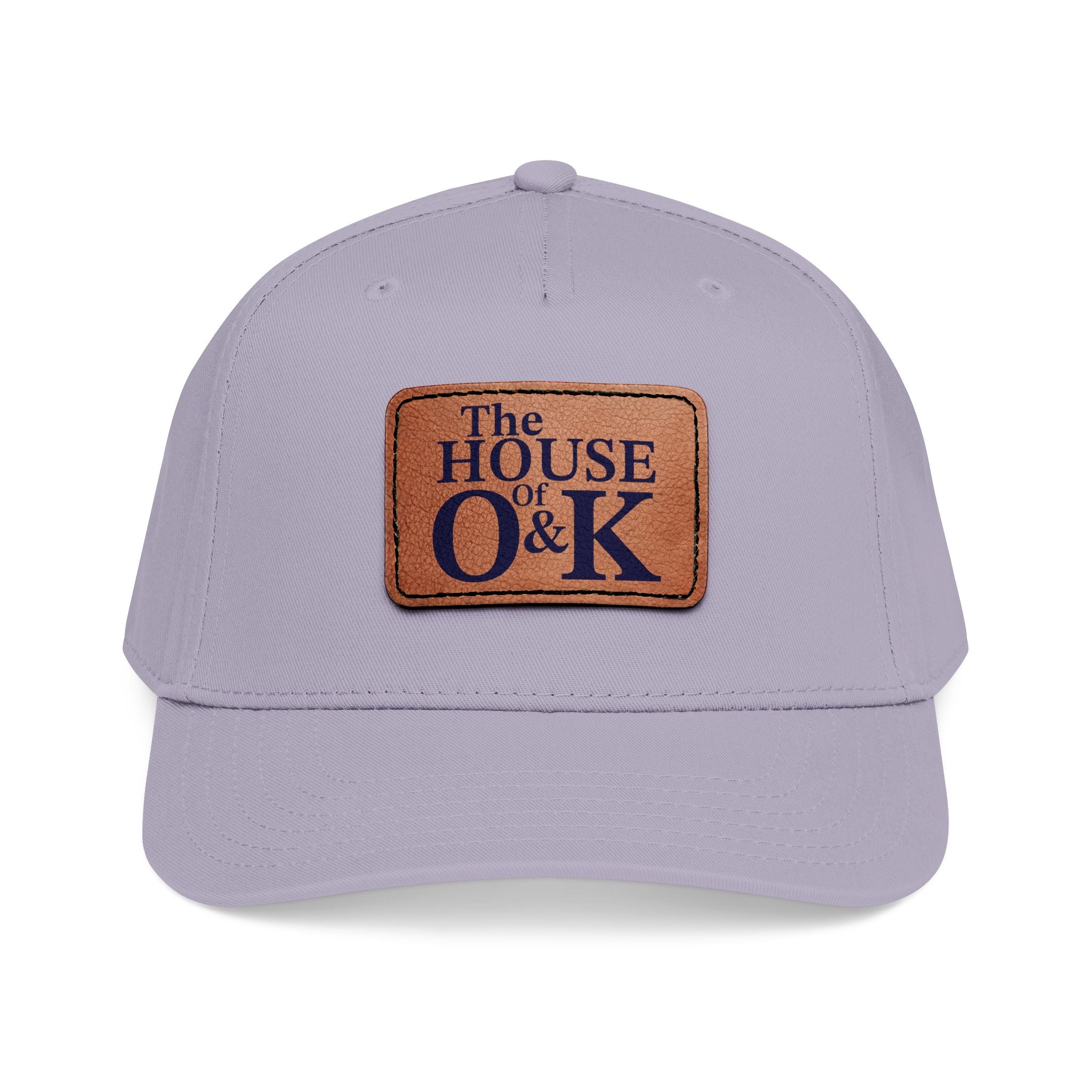 The House of O & K — Leather Patch Embroidered Baseball Cap