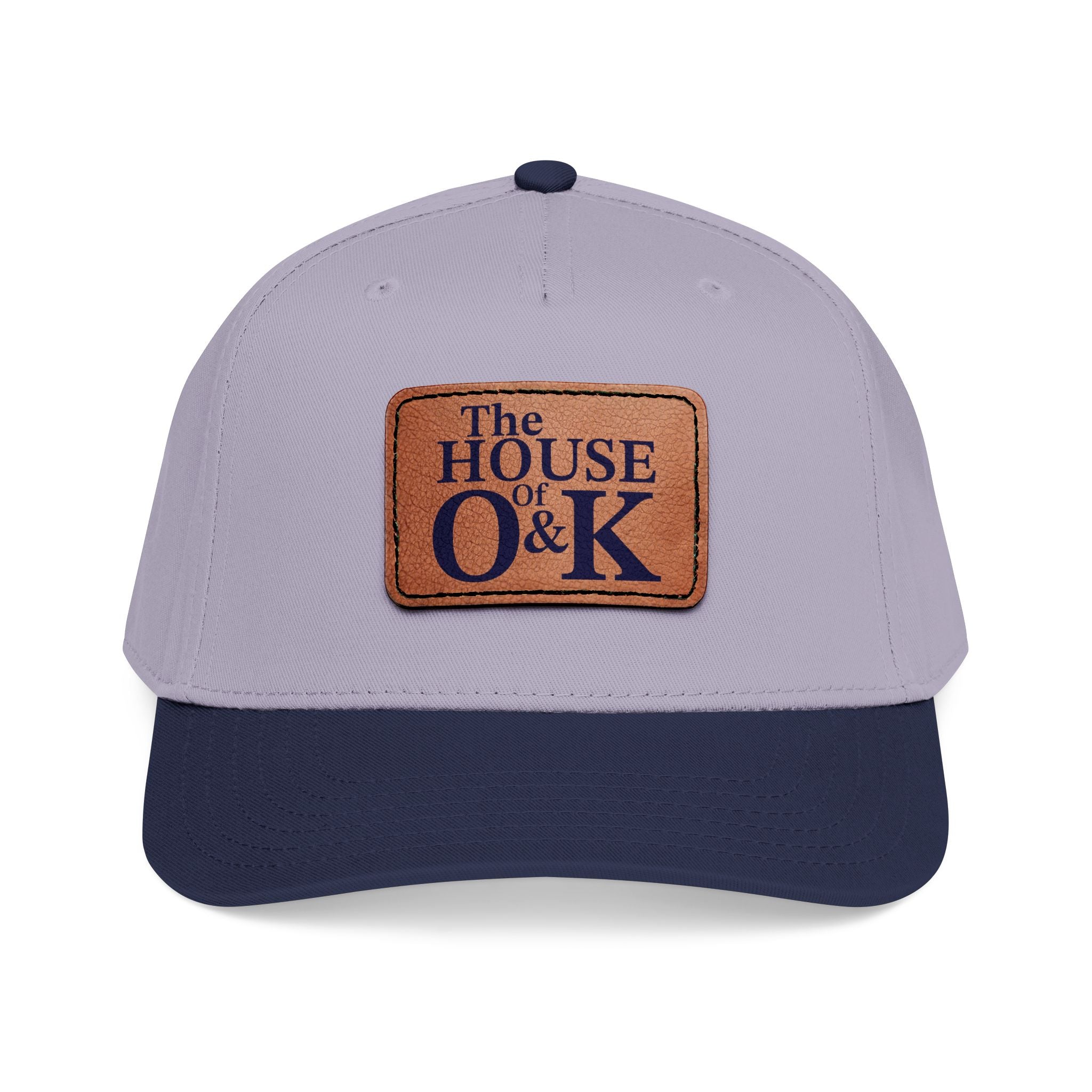 The House of O & K — Leather Patch Embroidered Baseball Cap