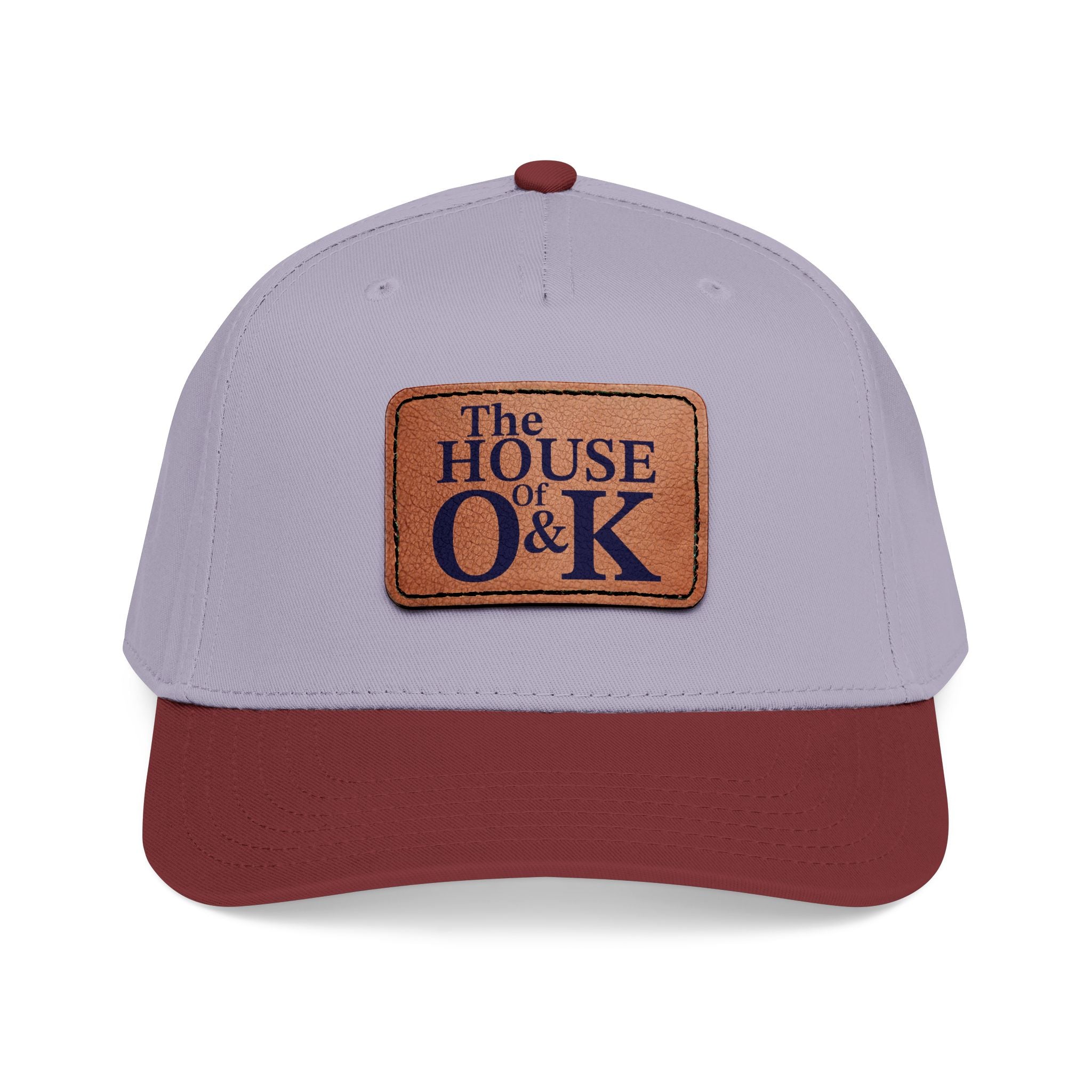 The House of O & K — Leather Patch Embroidered Baseball Cap
