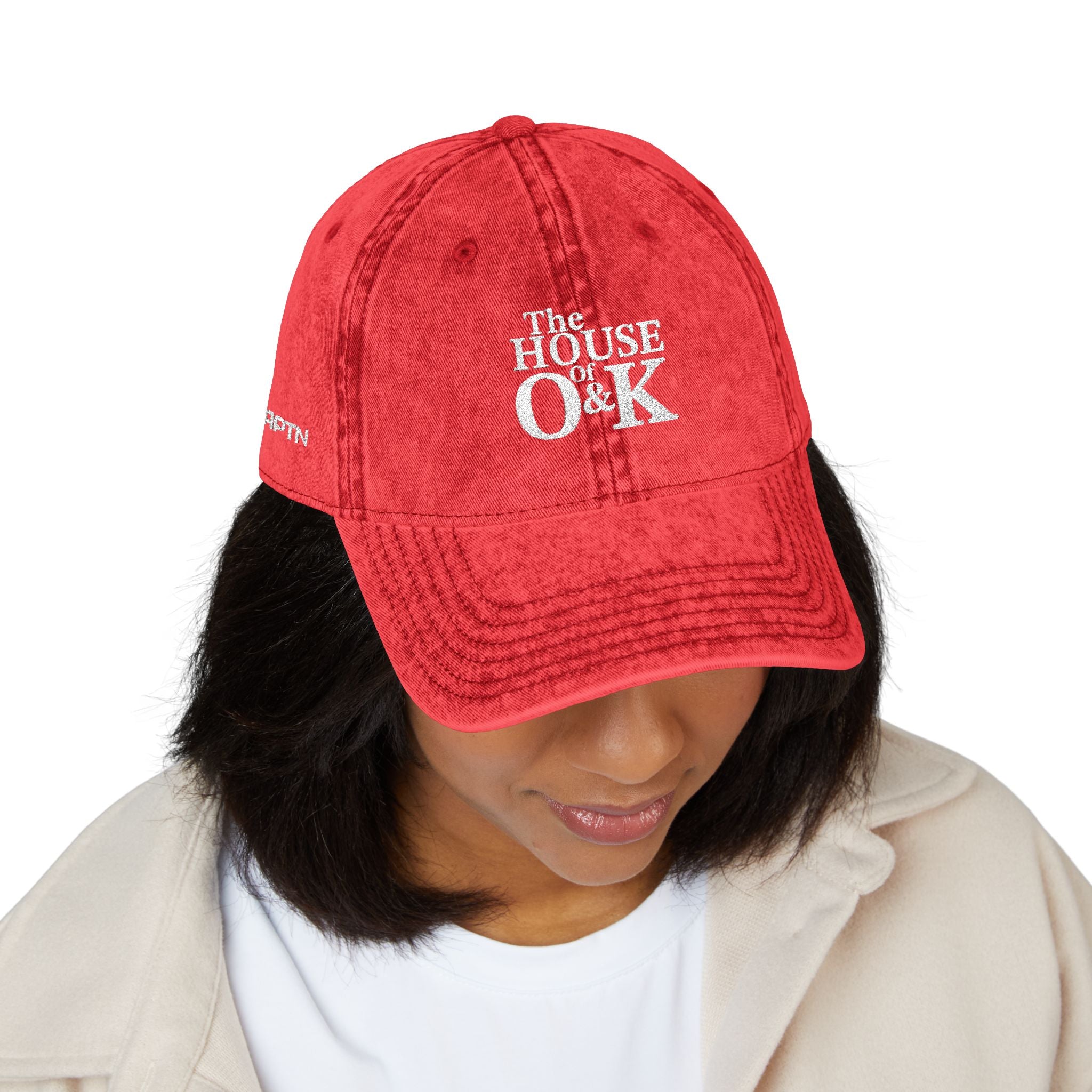 The House of O & K — Vintage Washed Embroidered Cap