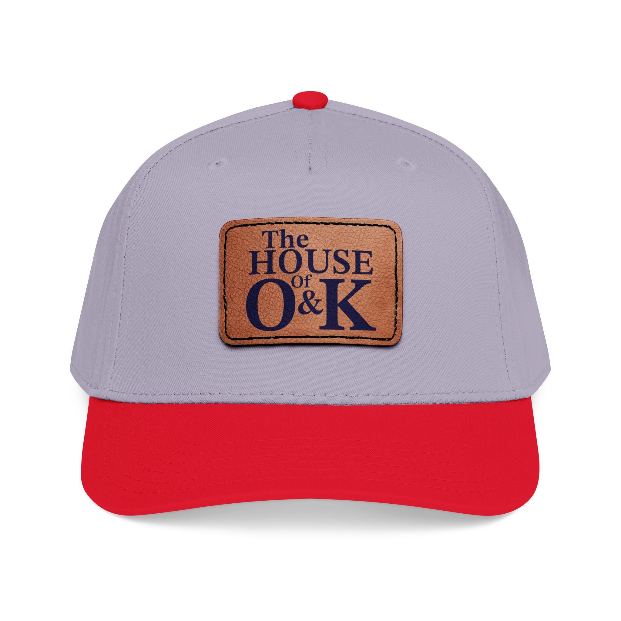 The House of O & K — Leather Patch Embroidered Baseball Cap