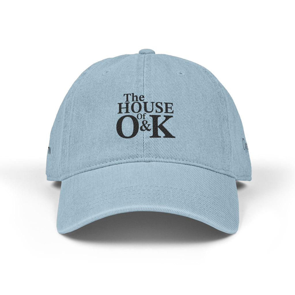 Denim Hat — Embroidered "The House of O&K" Logo Cap