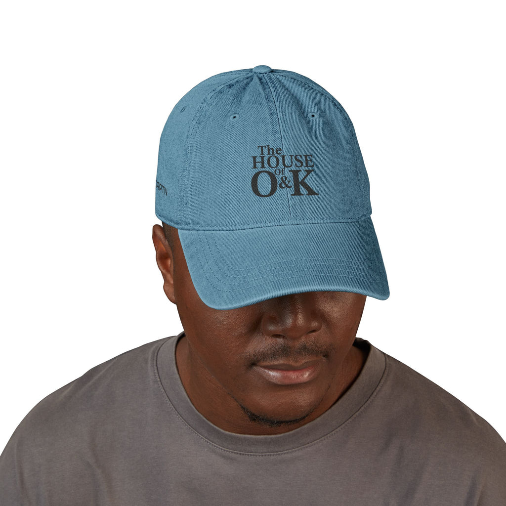 Denim Hat — Embroidered "The House of O&K" Logo Cap