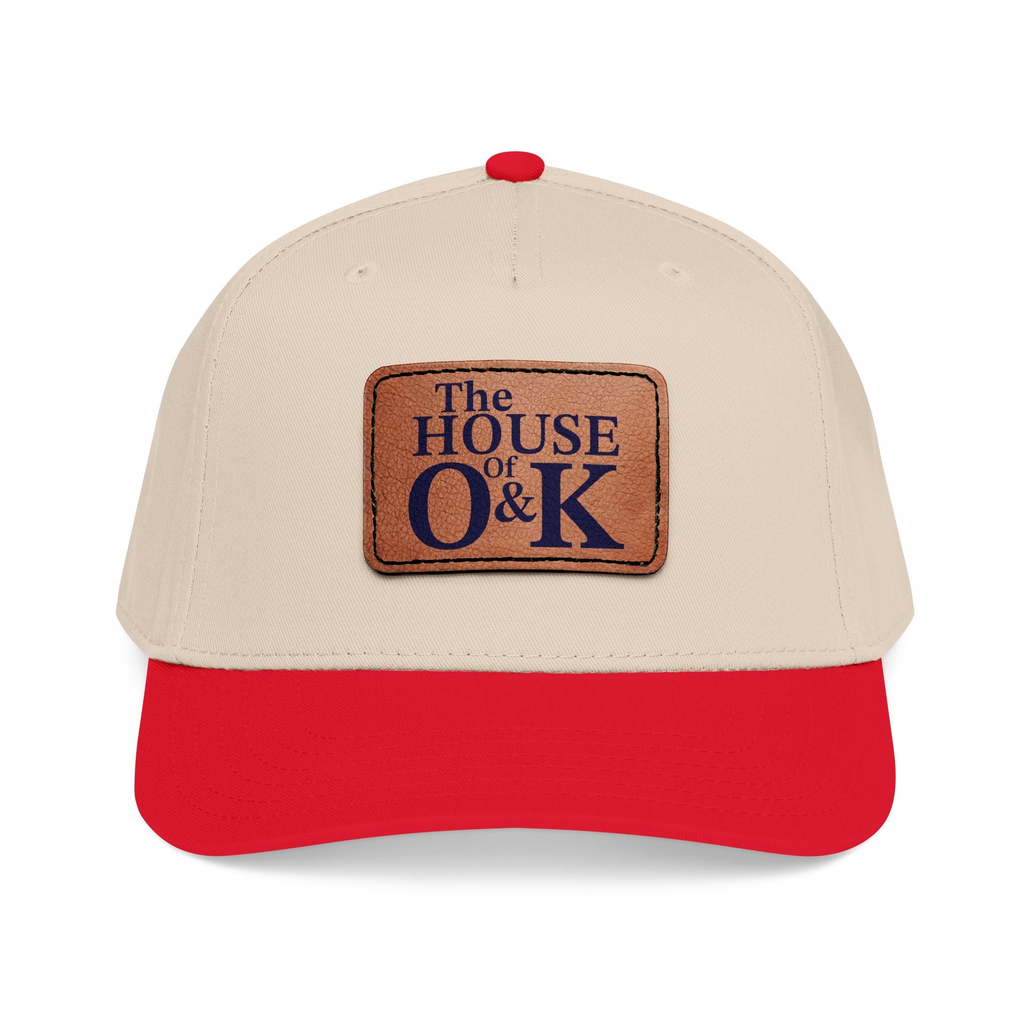 The House of O & K — Leather Patch Embroidered Baseball Cap