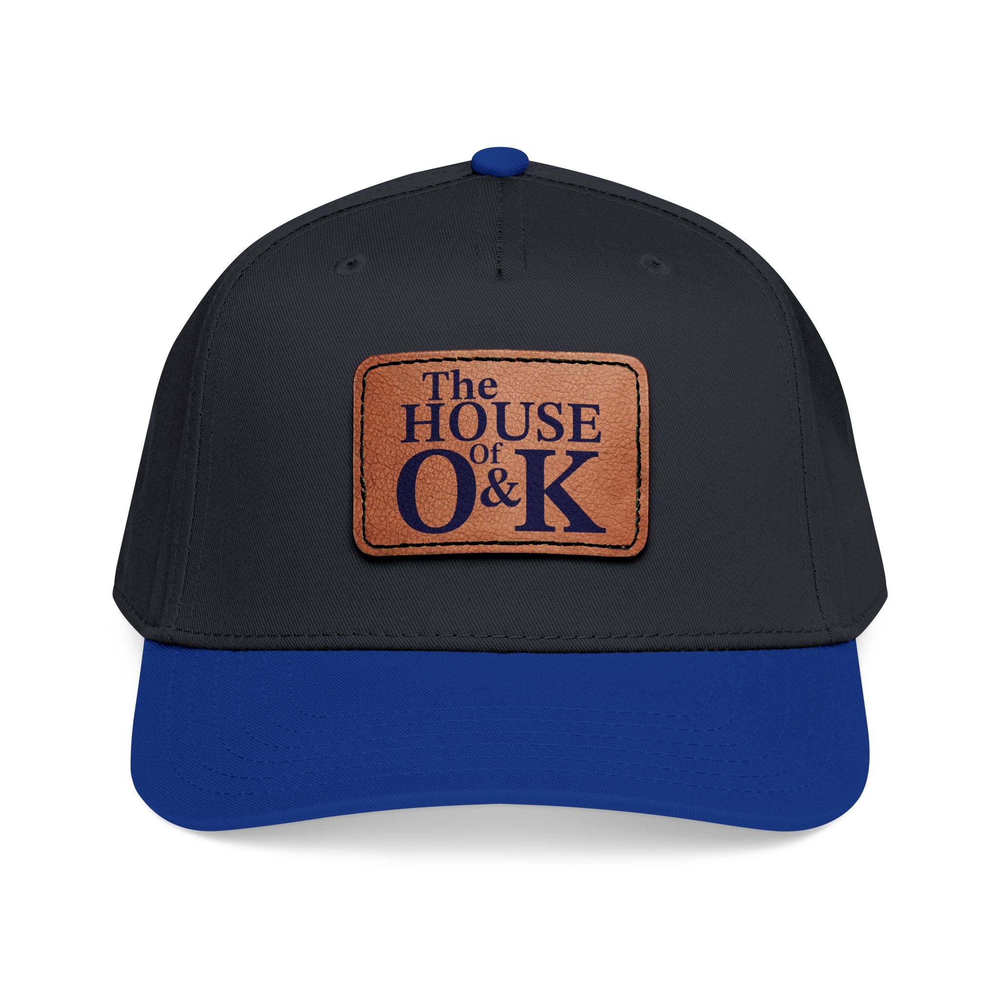 The House of O & K — Leather Patch Embroidered Baseball Cap