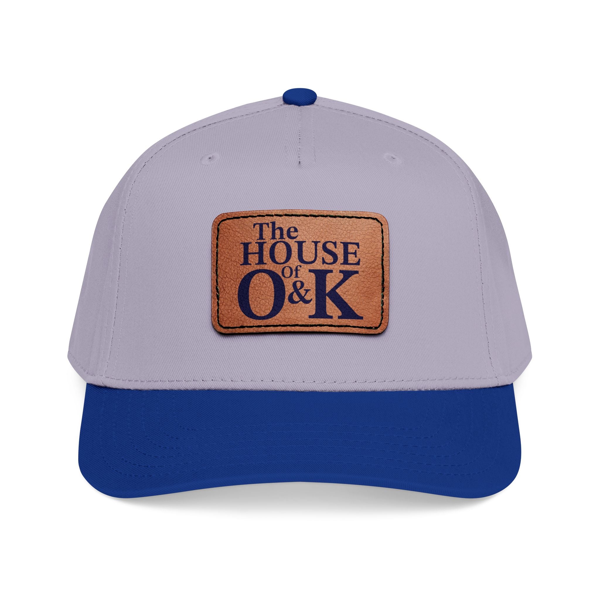 The House of O & K — Leather Patch Embroidered Baseball Cap